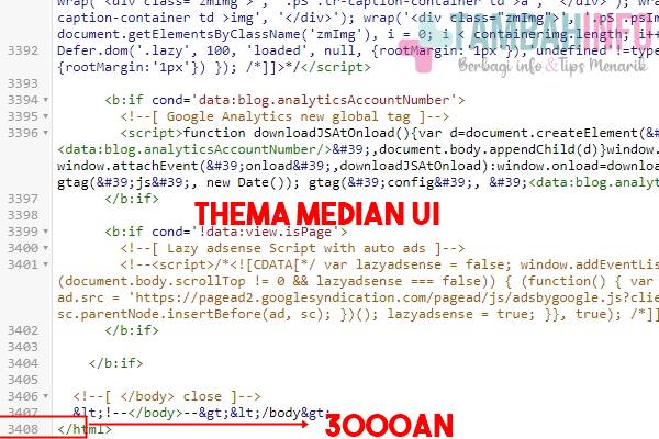 Median UI coding 3408