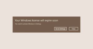 Your Windows License Will Expire Soon